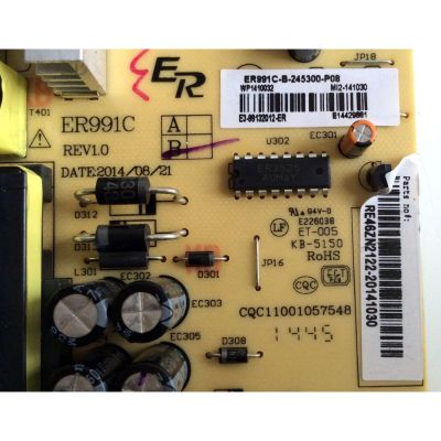 FUENTE DE PODER / RCA RE46ZN2122 / ER991C-B-245300-P08 / ER991C B / CQC11001057548 / PARTE SUSTITUTA AE0050324 / PANEL V650DK1-PS7-A1 / MODELO PRK65A65RQ - Imagen 3